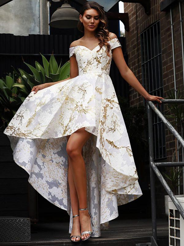 JX3066 Jadore Hi-low style skirt Formal Dress
