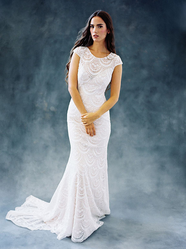 Wilderly Bride F111 Wedding Dress With Demure Cap Sleeves