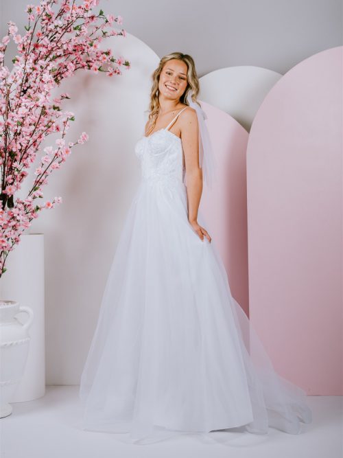 dreamy tulle debutante gown