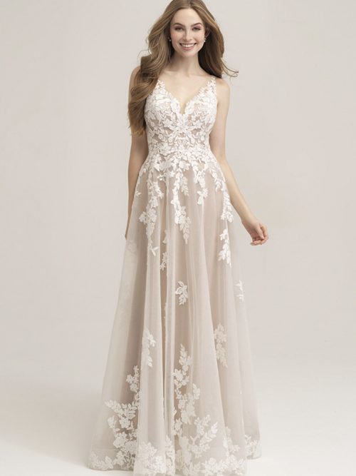 3457 ALLURE ROMANCE sleeveless A-line gown