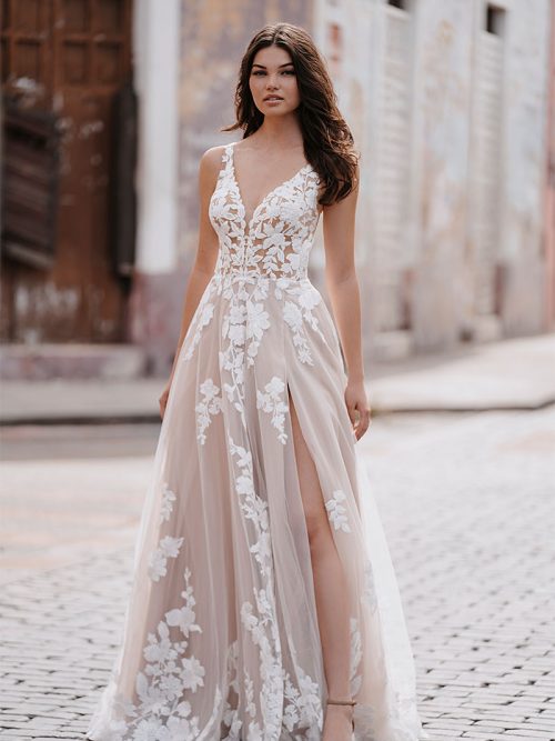 Tulle Train Wedding Dress