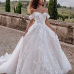 Off-Shoulder Sleeves Wedding Dress
