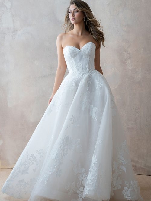 Abella sparkling tulle overlay