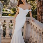 Stretch crepe Wedding Dress