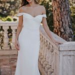 Stretch crepe Wedding Dress