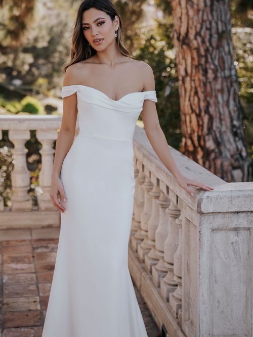 Stretch crepe Wedding Dress