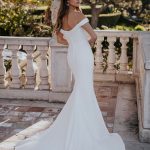 Stretch crepe Wedding Dress