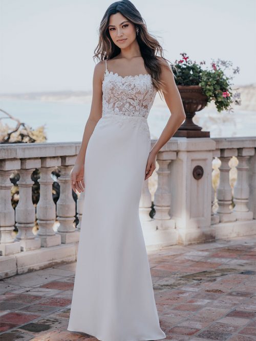 Delicate Spaghetti Straps Wedding Dress
